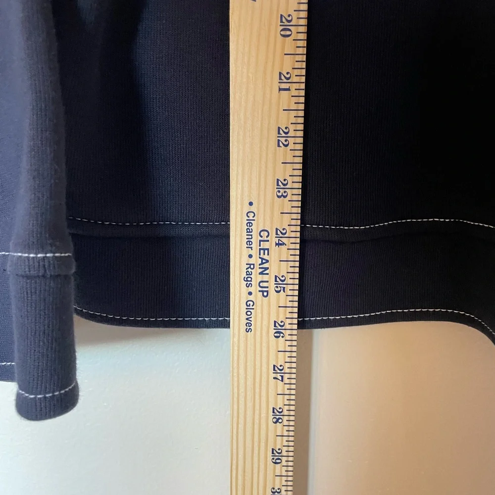 Talbots Navy Blue Zip-Up Cardigan Lightweight Jacket 100% Cotton Size XL